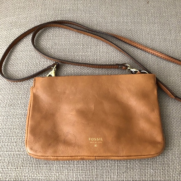 Fossil Small Tan Crossbody Clutch - Picture 2 of 5